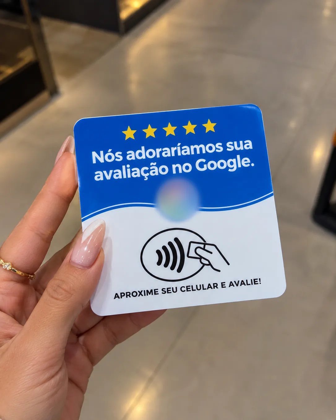 Plaquinha NFC de avaliação do Jow NFC
